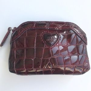 Brighton Heart Change Purse/Wallet Burgandy Croc
